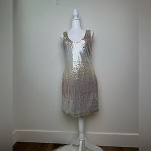 AUW Ombré Sequin Sleeveless Party Dress | Size L